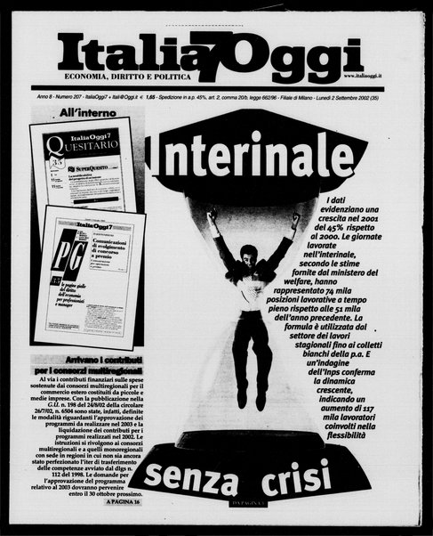 Italia oggi : quotidiano di economia finanza e politica